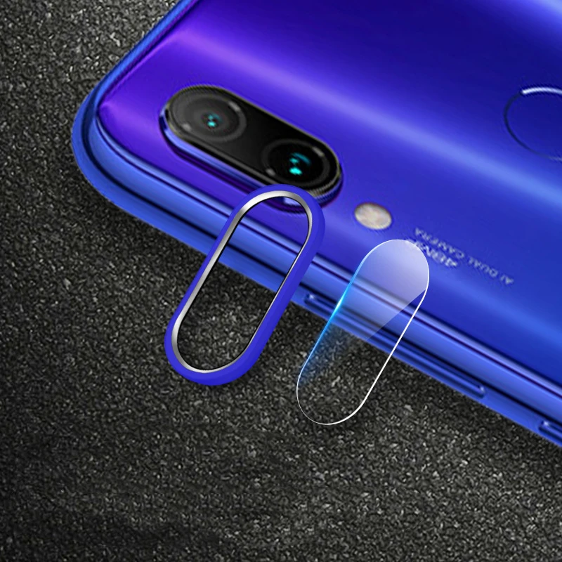 Полное покрытие для объектива камеры, Защита экрана для Xiaomi Mi 9 SE, задняя крышка для объектива камеры, защитное кольцо из закаленного стекла для Xiaomi Mi 9 SE - Цвет: Blue - Soft Glass