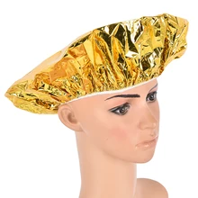 1 Uds. De una sola vez elástico herramientas a prueba de agua gorros de ducha tapa de máscara de baño elástico de aluminio Protector capilar herramientas de estilismo()