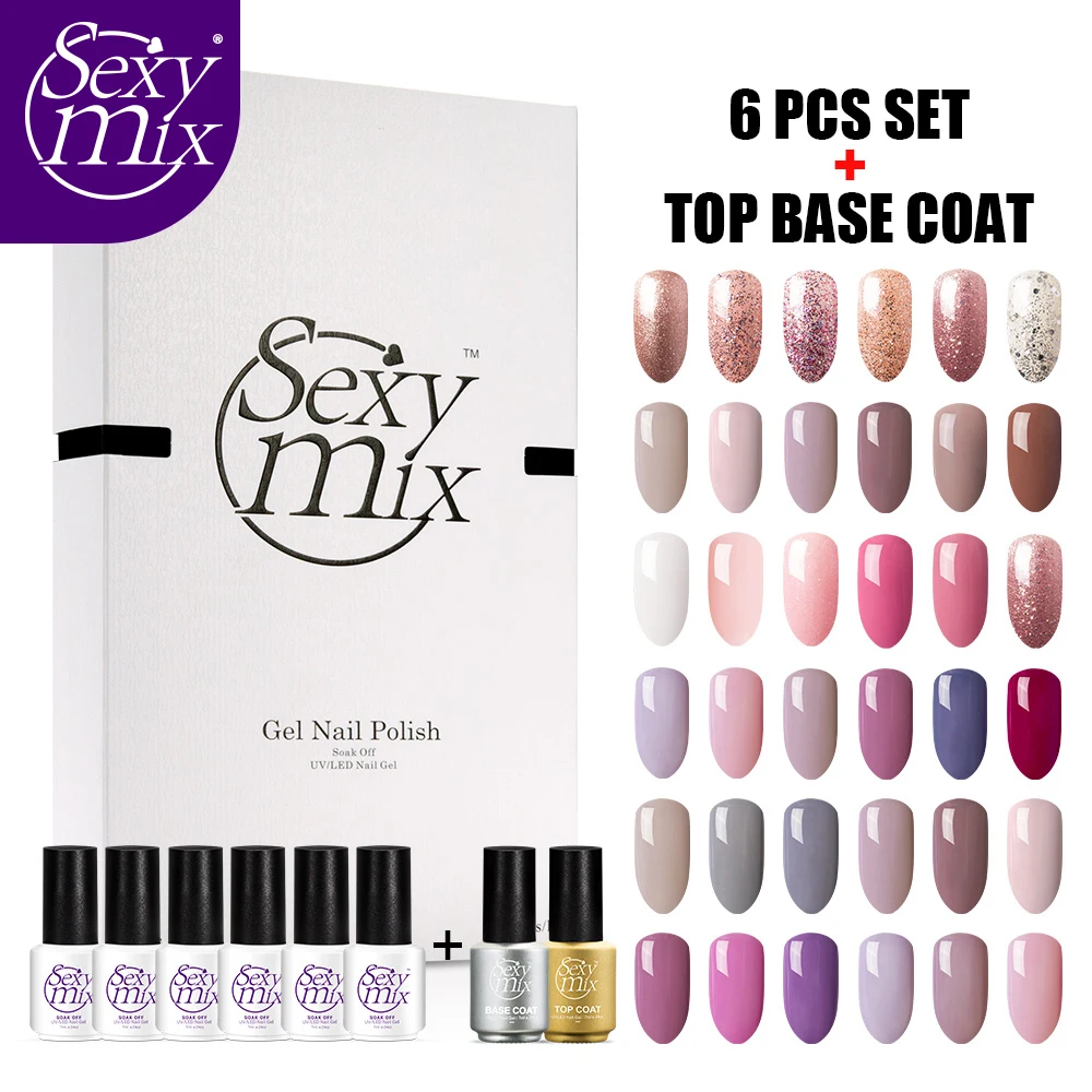 

Sexy mix 8pcs/lot 7ml Top Quality Glitter Gel Nail Polish Soak off UV Painting Gel for Nails Manicure Salon Gel Nail Polish