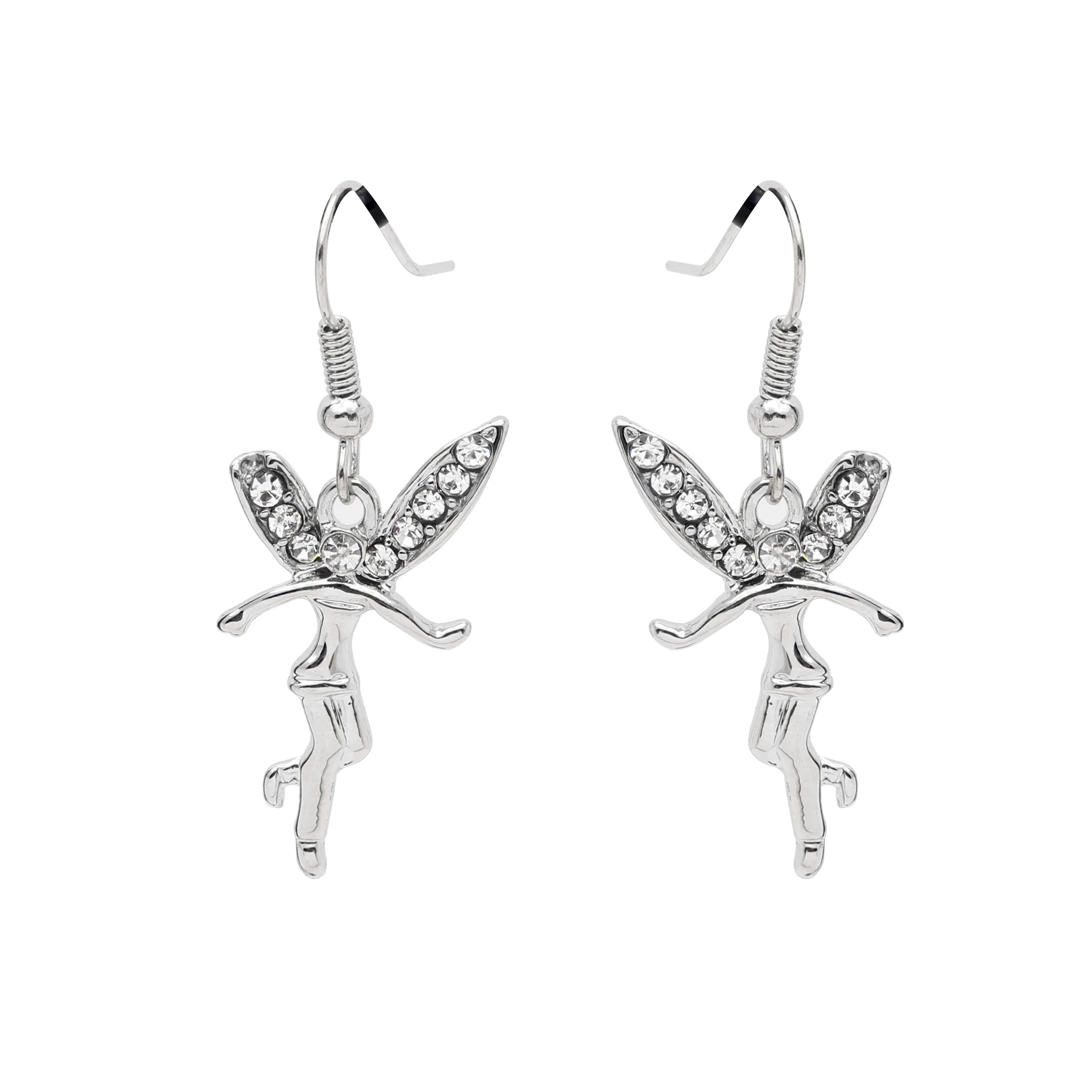 

fashion angel gold-color jewelry for women spirit wedding new cheap wish rhinestone crystal angel earring for summer