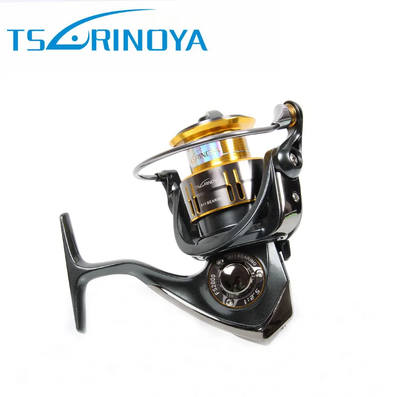 Pesca спиннинговая Рыболовная катушка Tsurinoya FS2000 Deep Spool9+ 1BB 5,2: 1 металлическая катушка с алюминиевой ручкой