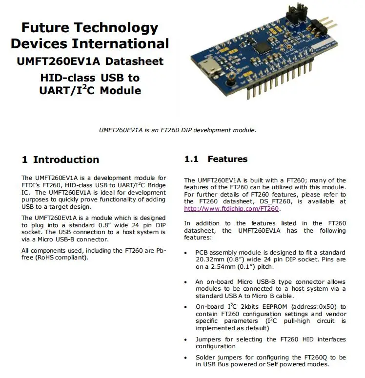 UMFT260EV1A INFO