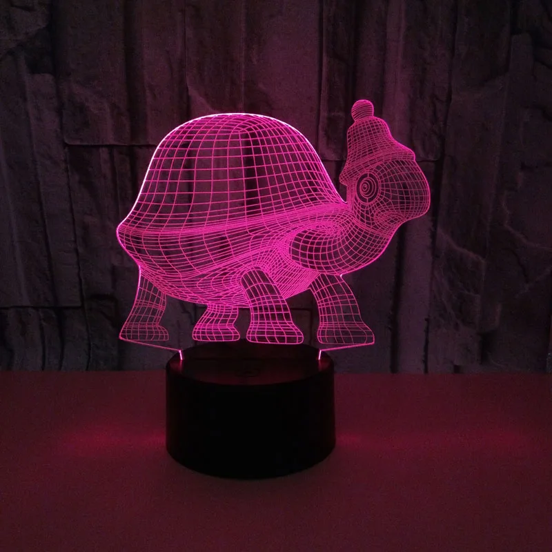 YIMIA новинка подарок USB 7 цветов Изменение Милая модель черепахи светодиодный ночник 3D настольная Сенсорная лампа детский подарок