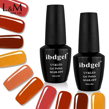 

3 Bottle ibdgel Pumpkin Color Series Gel Professional UV Led Nail Polish Artist Nice Colour Nails Soak Off 15ml