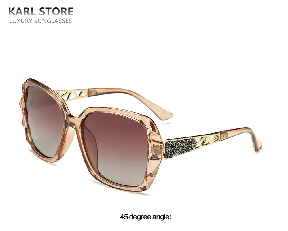 French luxury brand diamond style polarized Sunglasses Women Brand