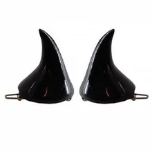 1 пара рога уши зажимы ювелирное изделие в виде заколки стерео угол дьявол волос Хэллоуин