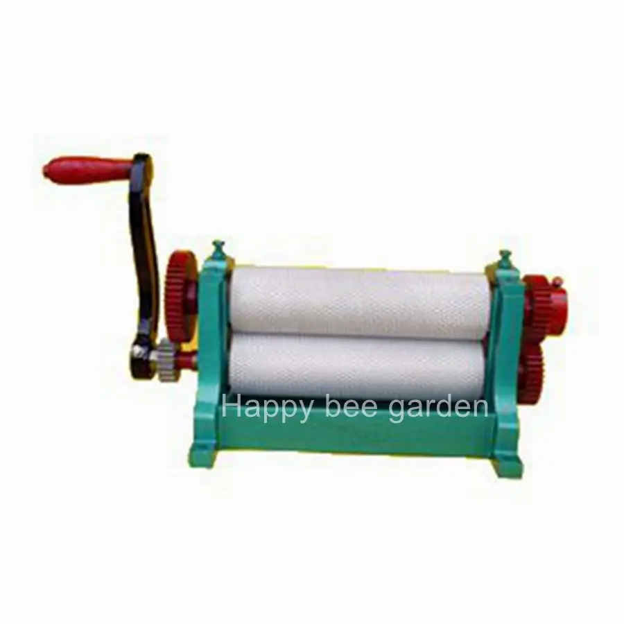 

Manual 310mm beeswax foundation sheet press roller machine