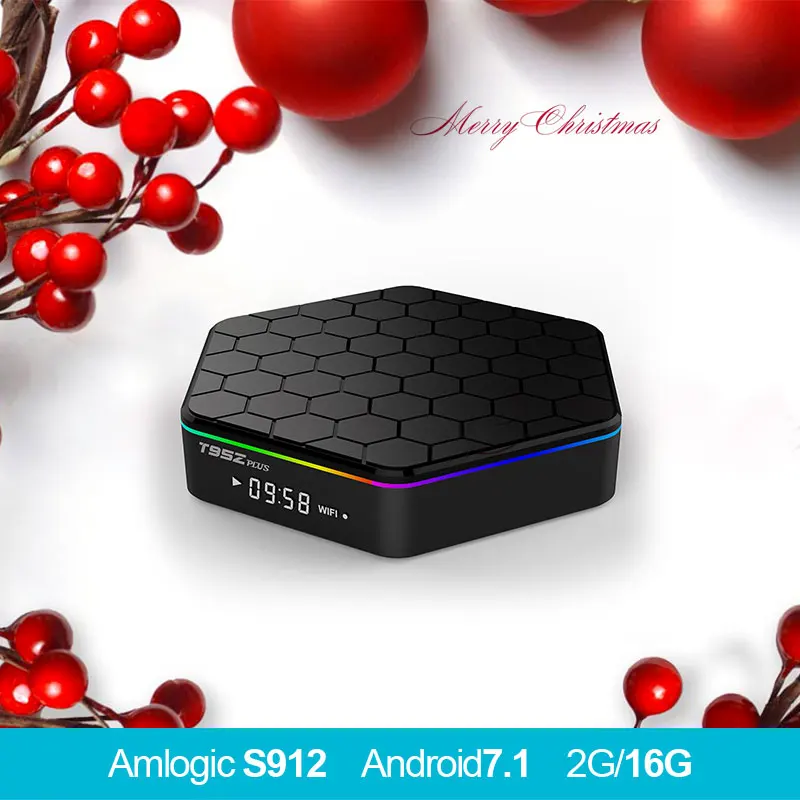

T95zplus +andorid 7.1 TV BOX set top box 2GB 16GB 3GB 32GB Amlogic S912 Octa Core 2.4G/5GHz WiFi BT4.0 4K pk t95q tv box