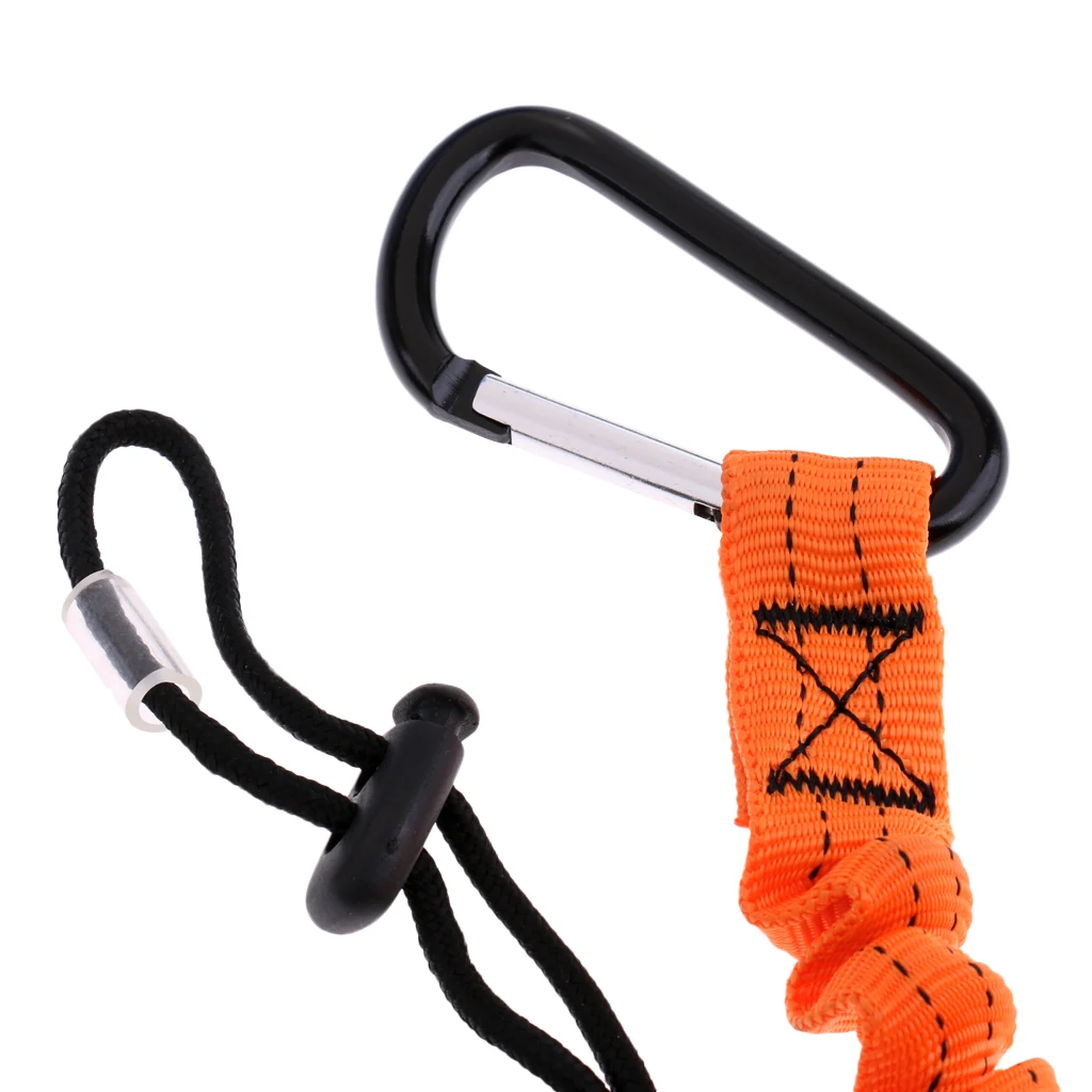 43' Kayak Canoe Paddle Fishing Rod and Gear Leashes Bungee Bandage Cord with Carabiner for Kayak Paddles Canoe Oars Fishing rods