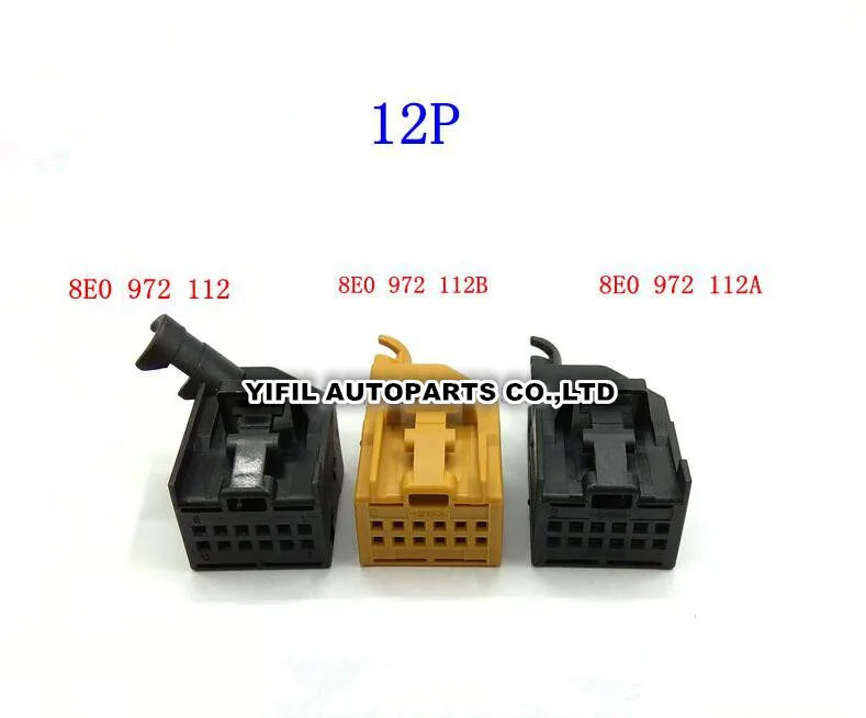 

2pcs/lot 12 Pin/Way Female Radar Module/Ambient Light Controller Plug Connector For Volkswagen 8E0 972 112/A/B/8E0972112