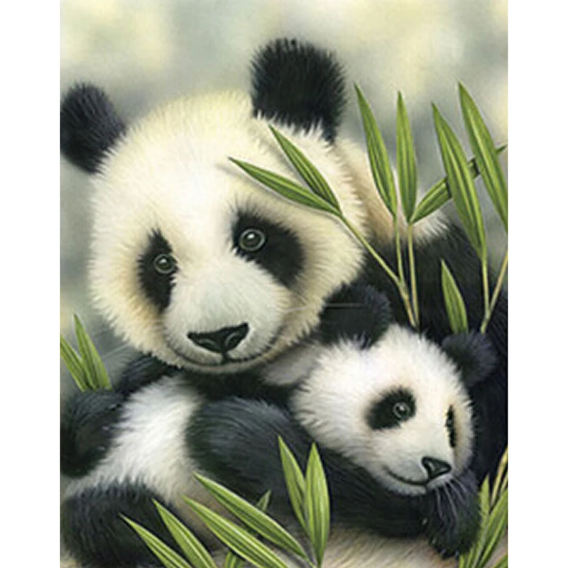 

5D diy round Diamond Painting Cross Stitch Pandas Diamond Embroidery kits Diamond Mosaic home Decorative drill