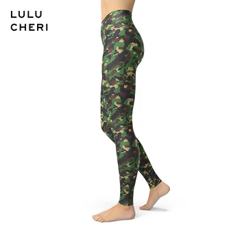 Military Camouflage Pattern Printed Leggings For Women Girls Army Brushed Buttery Soft Plus Size High Waist Slim Fitness Leggins plus size ombre pattern ankle fitness leggings