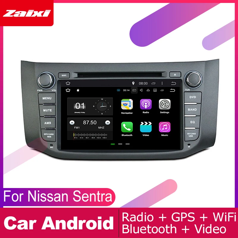 ZaiXi для Nissan Sentra Sylphy 2013 ~ 2019 Автомобильная Мультимедийная система Android 2 DIN