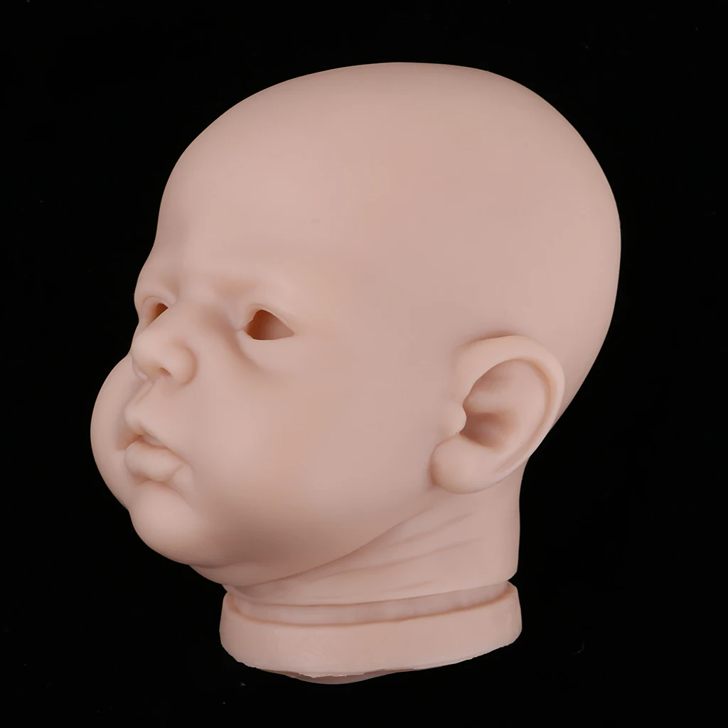 20'' Reborn Sleeping Doll Vinyl Head Sculpt Newborn Baby Head Mold Kit Unpainted Custom Part Normal Skin #3