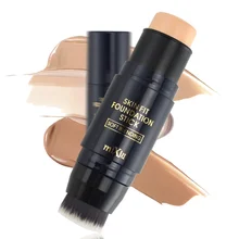 1pc maquiagem fundação sombra corretivo vara com pincéis de maquiagem maquiagem contorno paleta cremosa cobertura óleo-controle beleza