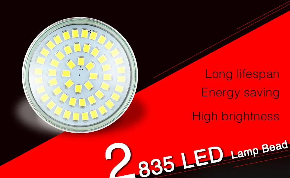 GU10 MR16 светодиодные лампы 10-30 В 110 В 220 В высокой люмен 2835 SMD чип 36 54 72leds GU10 LED Ампуле Алюминий свет без мерцания