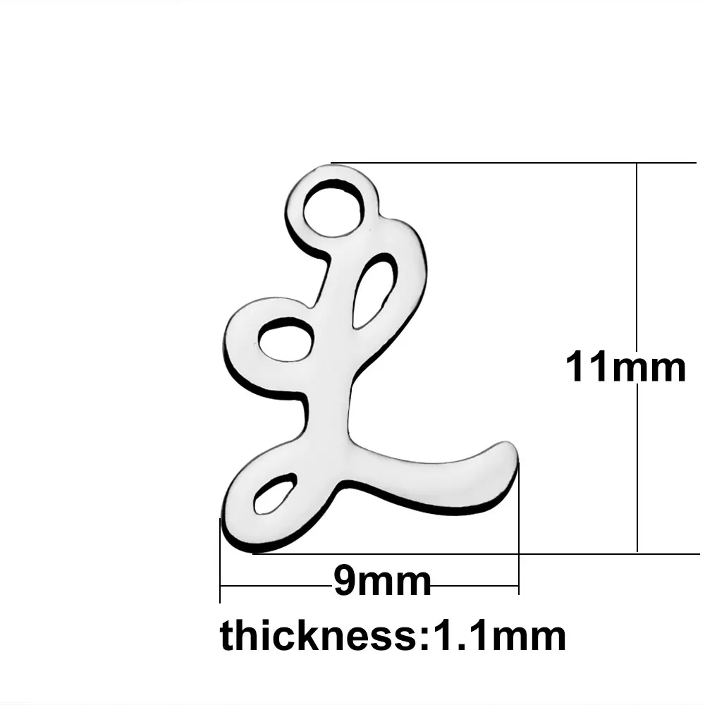 26 шт. буквы из нержавеющей стали браслет талисманы штамповки букв для ювелирных изделий A-Z размер 10*12 мм один тег Алфавит Кулон Шарм DIY ювелирные изделия