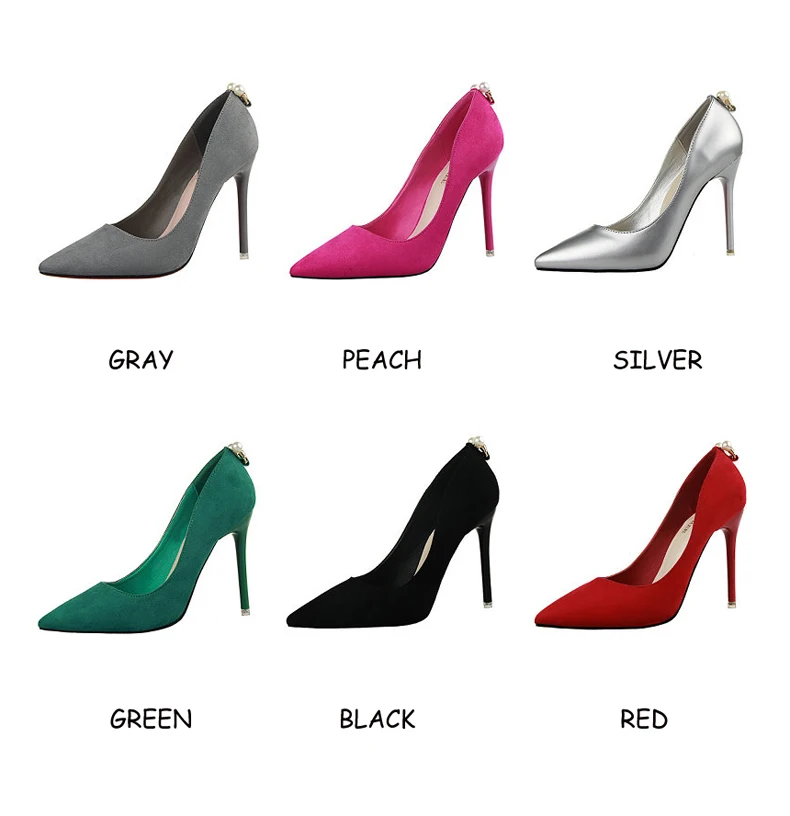 Women's Pumps Shoe Office Lady Thin Heels Women Shoes High Heel Silver Party Luxury Brand Shoes Women 2018 Shoes' Woman Pumps    (5)
