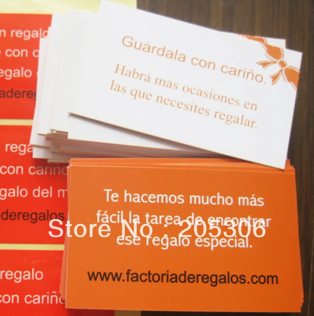 

1500pcs/lot 9x5.4cm Visit Card 300gsm paper material Item no.CU30, Free shipping