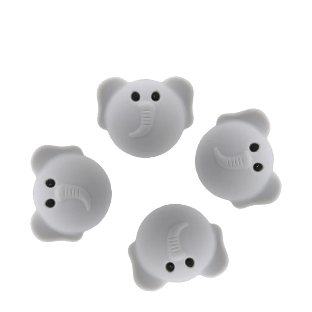 5pcs 코끼리 실리콘 구슬 귀여운 Teething 장난감 구슬 DIY 씹는 목걸이 간호 식품 학년 펜던트 BPA 무료