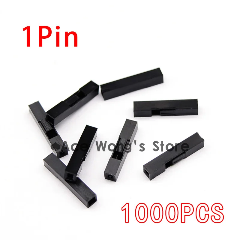 

1000PCS/LOT 1P Dupont Jumper Wire Cable Housing Female Pin Connector DuPont plastic shell 2.54mm Pitch