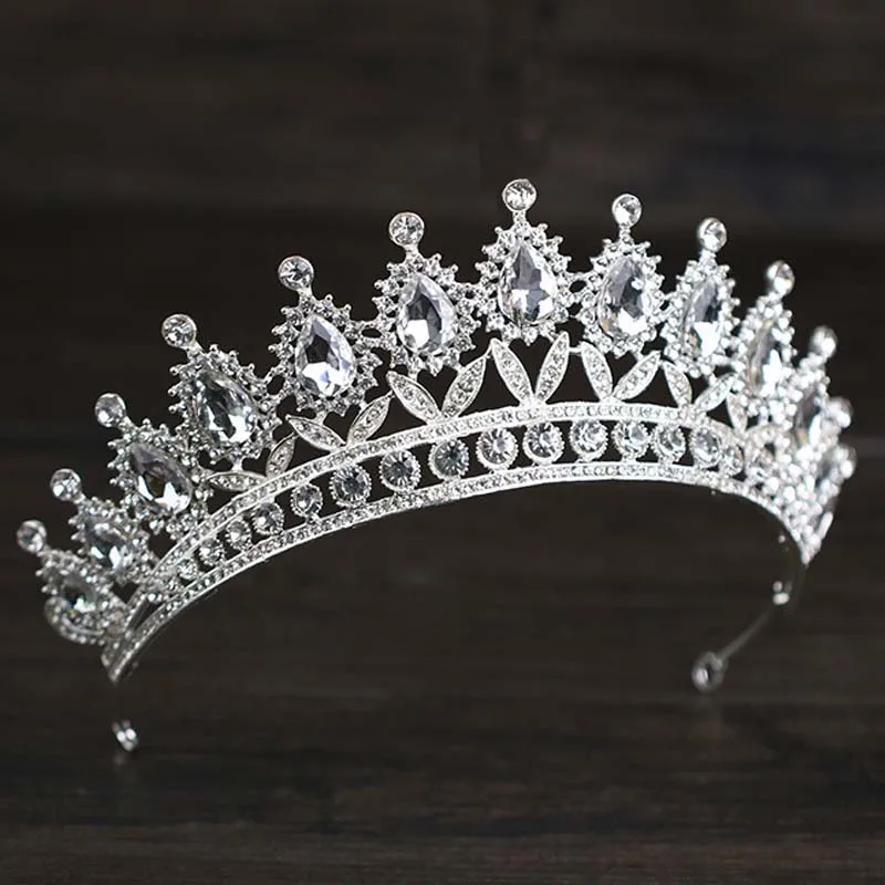 

Women Vintage Style Princess Tiaras Crown Ladies Luxury Shining Rhinestone Hair Jewelry Bridal Wedding Delicate Hair Accessories