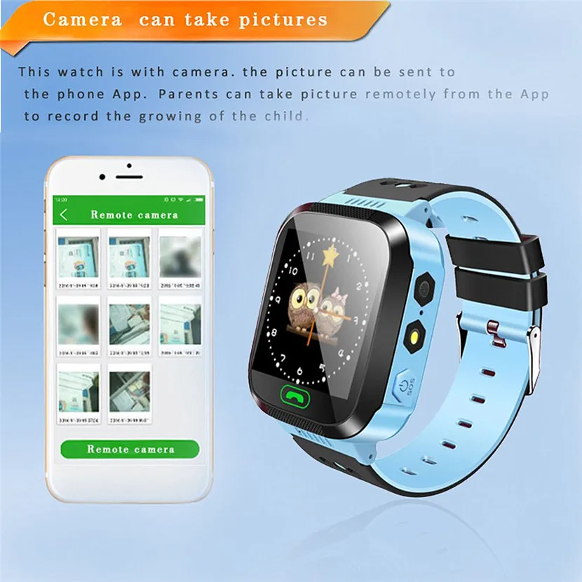 Смарт-часы детские наручные часы с сенсорным экраном анти-потеря Смарт-часы детские часы с удаленной камерой SIM звонки подарок для детей