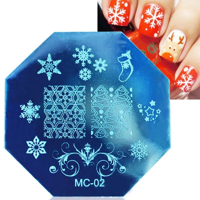 

Christmas Style Stainless Steel Nail Plate New Series Nail Art Stamp Template Image Konad Print Stamp Stamping Manicure Template