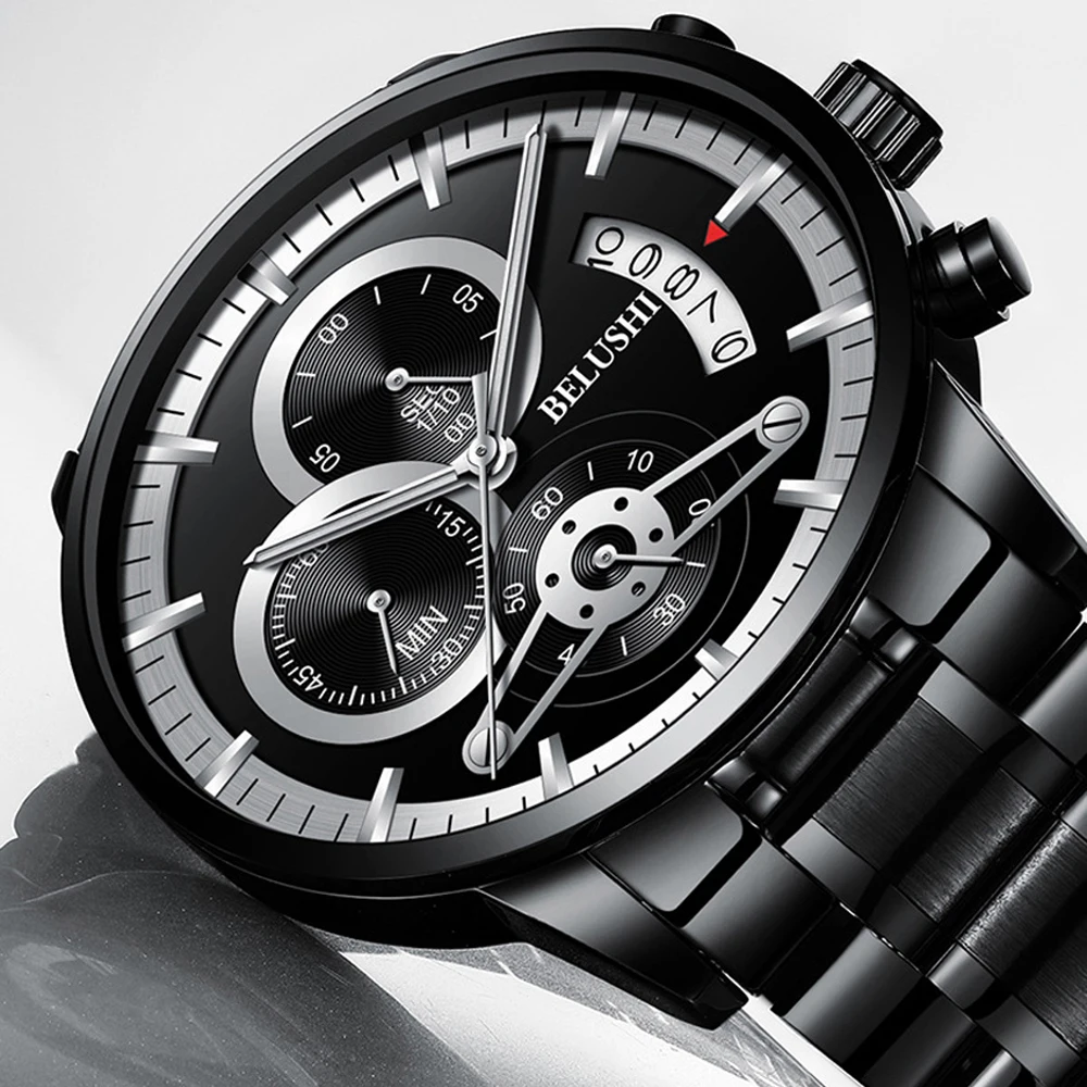 Кварцевые часы лучший бренд Роскошные мужские часы модные мужские наручные часы из нержавеющей стали Relogio Masculino повседневные спортивные часы