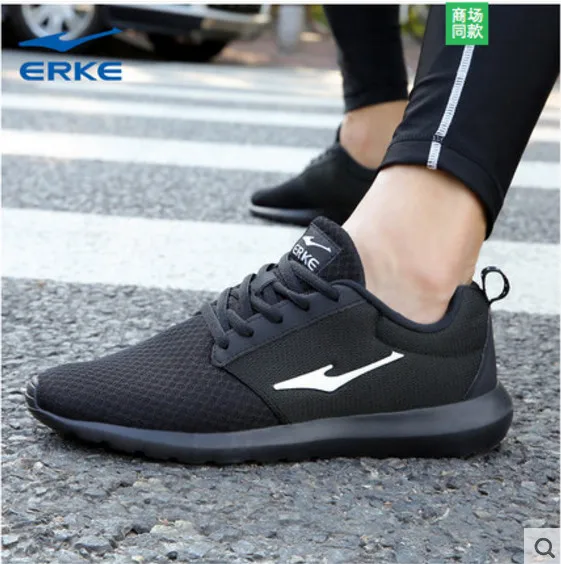 

Erke male running shoes authentic 2019 spring new mesh shoes breathable lightweight sports shoes men