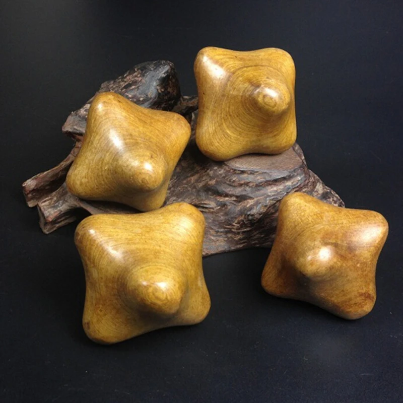 Vietnamese Fragrant Wood Hexagonal Acupuncture Massage Acupressure Active Scraping Clear The Lymphatic Drainage Ball Massager