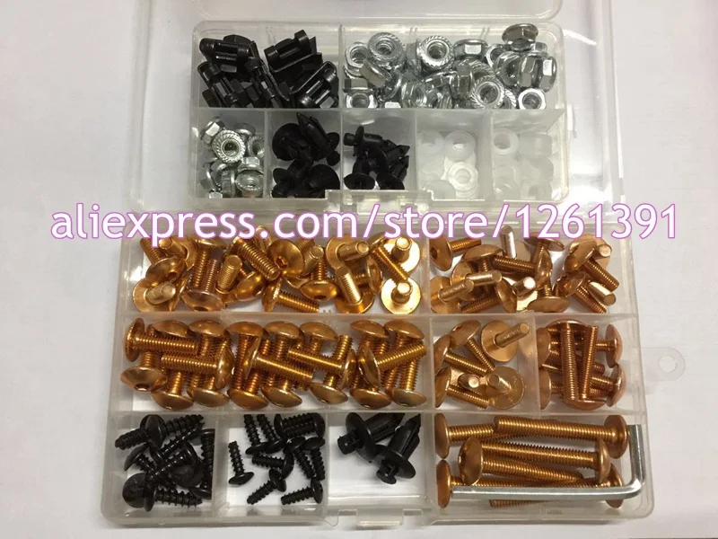 Complete Fairing Bolt Kit Body Bolts Washers For Kawasaki Ninja ZX-6R 636 03-04