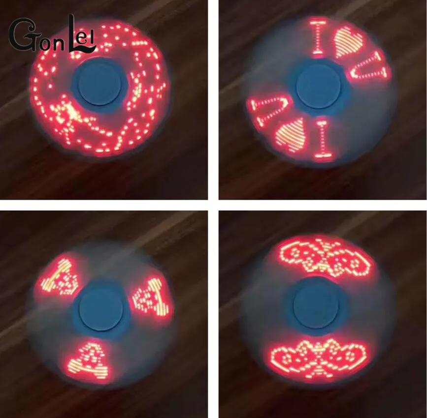 

LED Light Hand Finger Spinner Fidget Plastic EDC Hand Spinner For Autism and ADHD Relief Focus Anxiety Stress Toys Gift 4 colors