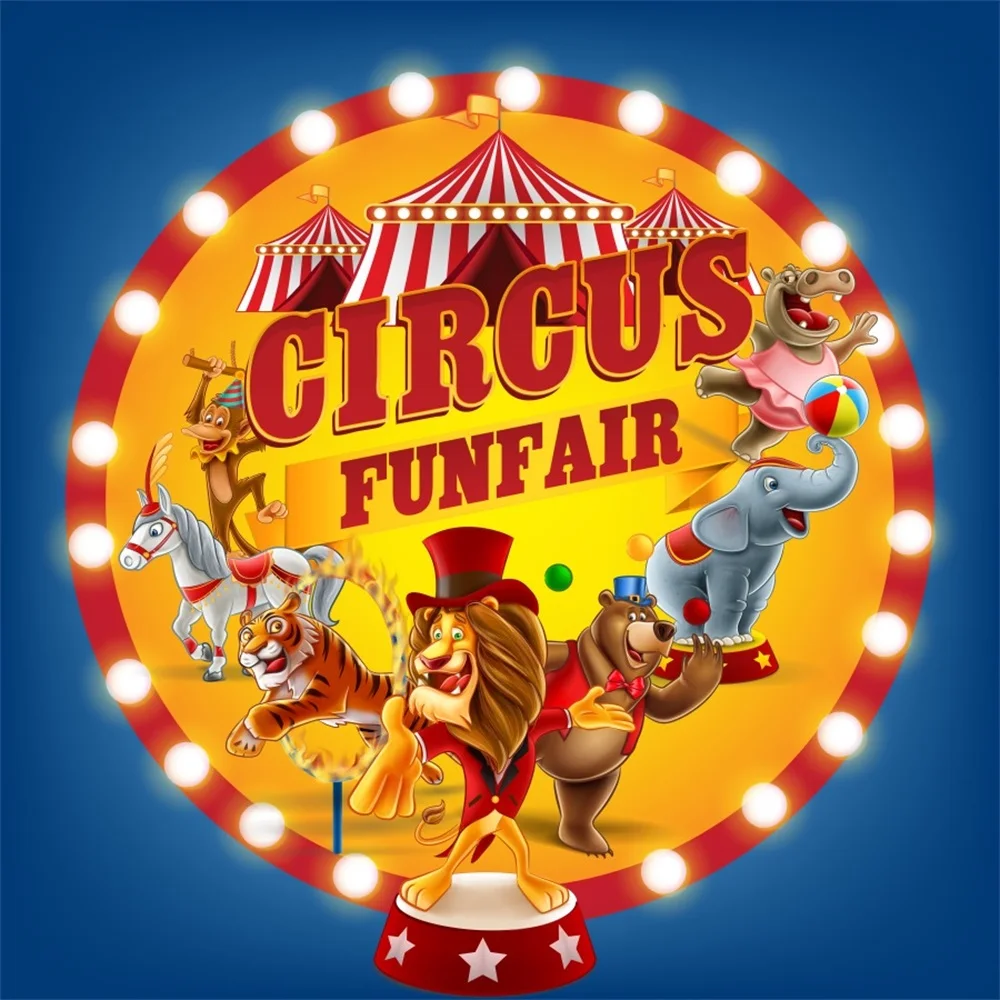 

Laeacco Cartoon Tent Animal Circus Cruise Baby Child Photography Backgrounds Customized Photographic Backdrops For Photo Studio