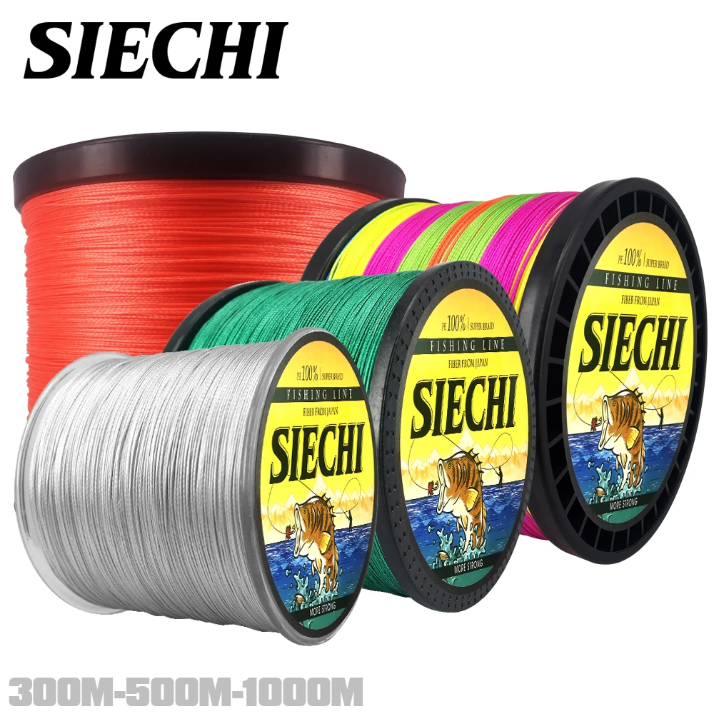 SIECHI 300 м 500 1000 8 нитей 20 88 анг. Фунт. новая полиэтиленовая плетеная рыболовная