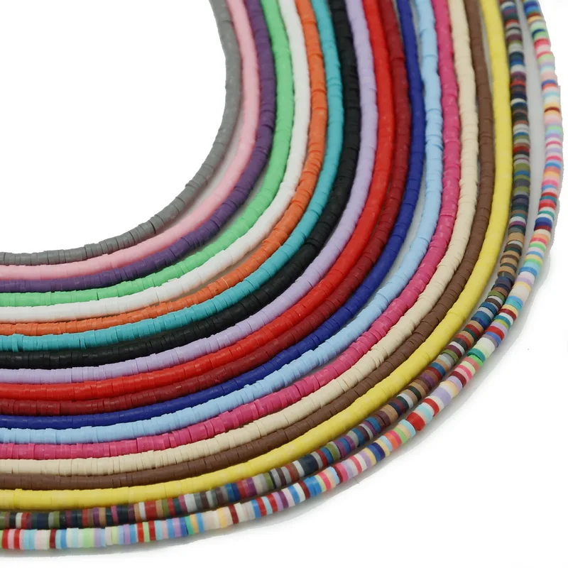 

400pcs/lot Colorful Polymer Fimo Clay Chip Disk Loose Spacer Beads for Craft & Sweing Cloth DIY Fashion Jewelry Findings Making