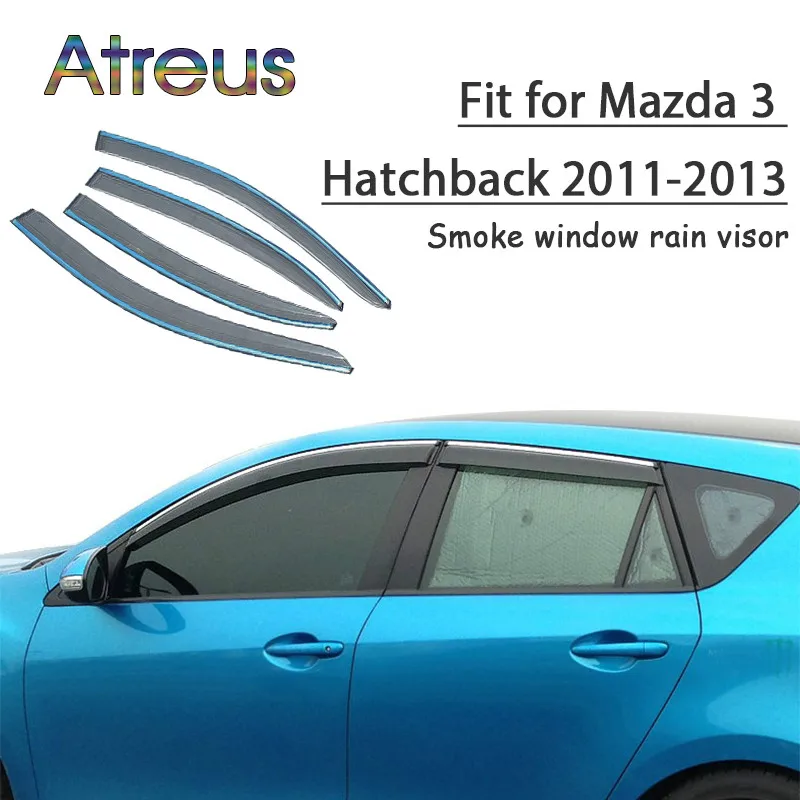 Atreus 1 комплект ABS для 2013 2012 2011 Mazda 3 хэтчбек аксессуары Автомобильные дефлекторы от