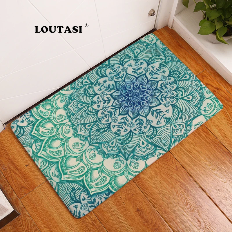

LOUTASI Home Decoration India Bohemia Style Carpet Rugs Non Slip Kitchen Carpet for Home Living Room Floor Mat 40x60cm 50c80cm