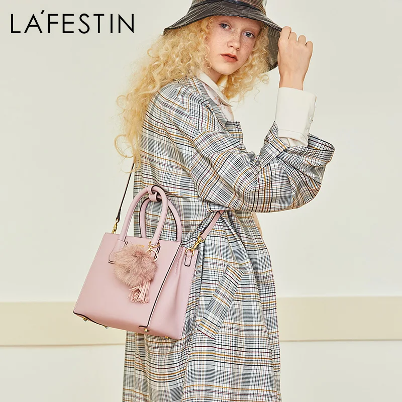 LAFESTIN женская сумка модная Hairball Tote сумки женские многофункциональные через плечо