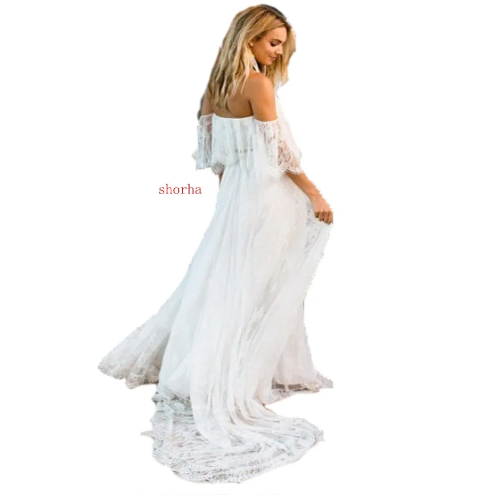

New Maternity white Photography Props Pregnant Dress For Photo Shoot Maternity Clothes Long Lace Dress Pregnancy Clothing