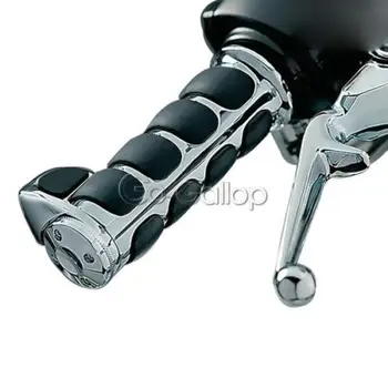 

Motorcycle Chrome 7/8" Throttle Hand Grips For Yamaha Virago XV 250 500 535 700 750 920 1100/For Honda Goldwing GL 1500 1800