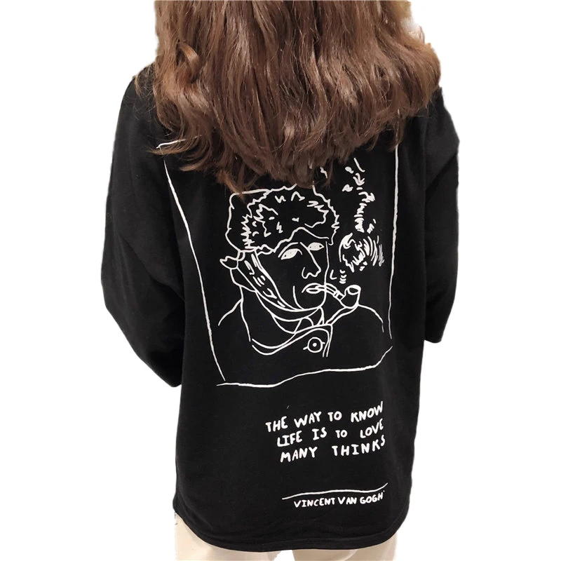 

Van Gogh T-shirt stick figure Van Gogh top new T-shirt Starry Night Vincent Vincent shirt female T-shirt t shirt women