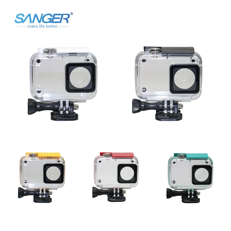 

SANGER Multicolor Waterproof Case Diving Sports Waterproof Housings Aksesoris for Xiaomi Yi 2 4K Action Camera Accessories