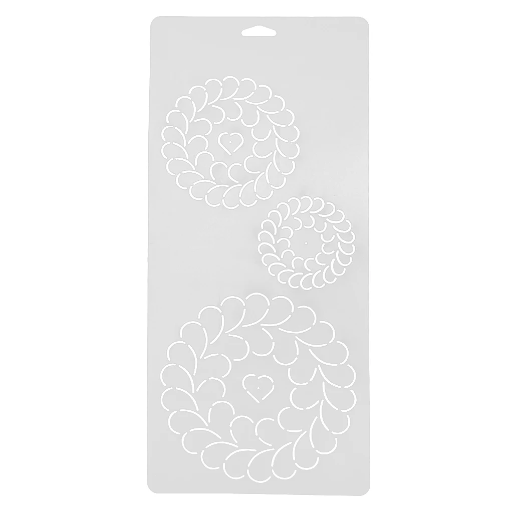 Plastic Semi-transparent Stencil Plastic Quilting Template for Embroidery Patchwork DIY Sewing Craft Tools - 40x20cm