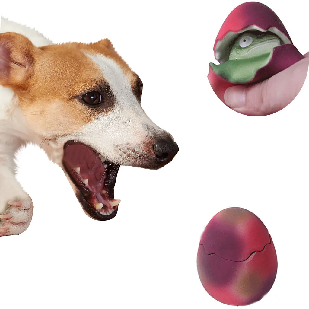 

Interactive Bite Soft Dog Chew Toys Pet Dog Toys Sound Dinosaur Eggs Biting Molar Trainging For Pet Supplies Training Products