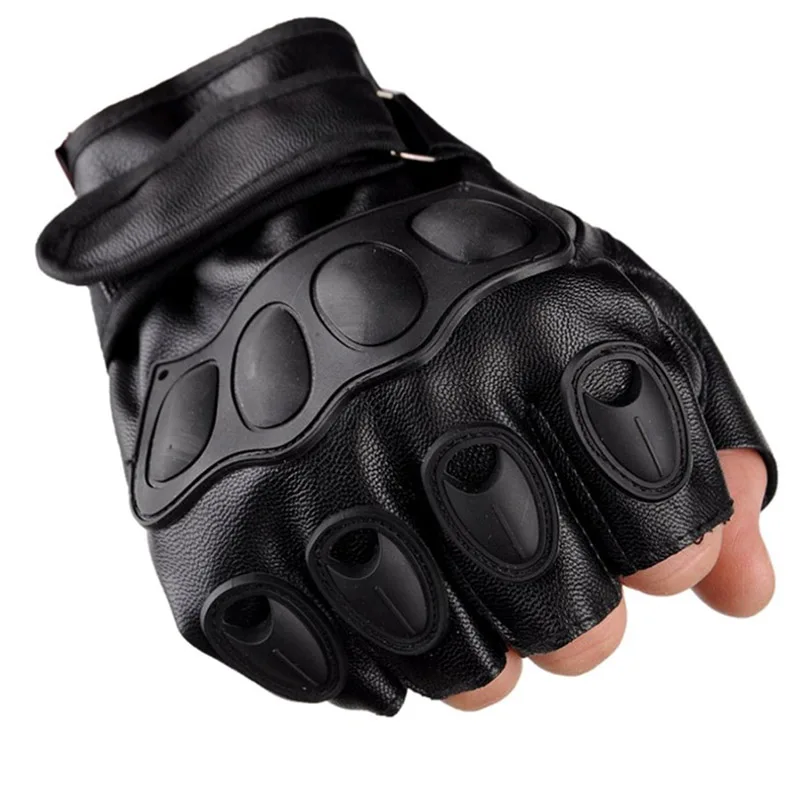 LESHP-Half-Finger-Gloves-PU-Leather-Men-Gloves-For-Tactical-Military-Exercise-Training-Sports-Motorcycle-Ridding (5)
