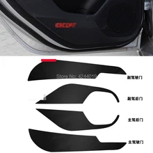 Для Ford ESCORT 15-18 автомобиль внутри двери Крышка Защита от царапин анти Kick колодки углеродное волокно наклейка s шт. 4 шт. автомобиля Наклейка