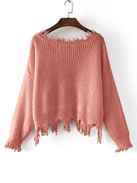 FREE SHIPPING Women Sweaters One Size Ripped V Neck JKP363 HTB17uaTfC3PL1JjSZFtq6AlRVXaB - FREE SHIPPING Women Sweaters One Size Ripped V Neck JKP363