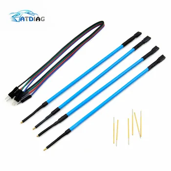 

4pcs/Set Probe Pens 4pcs Pins With Connect Cable Replacement LED BDM FRAME OBD2 Programming For KTAG/KESS ECU Board