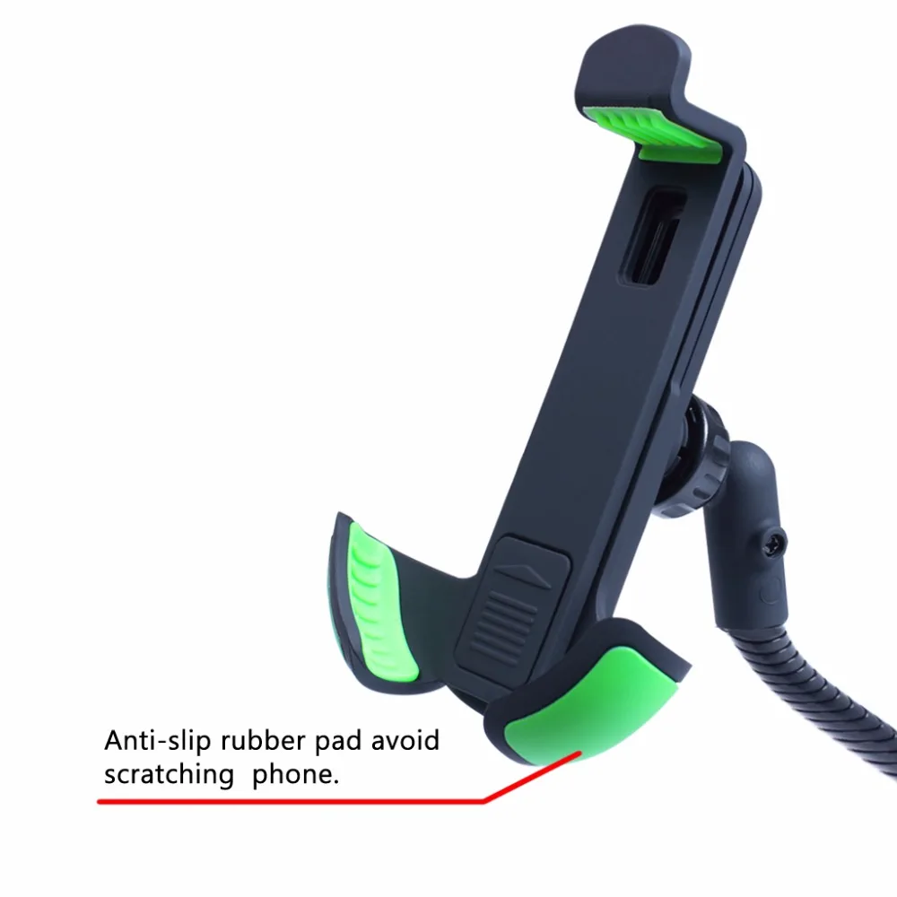 Universal Goose-neck Car Mount Charger Holder with with 2 USB Charging Port Car Charger for 3.5-6.3 Inch Smartphone (3)